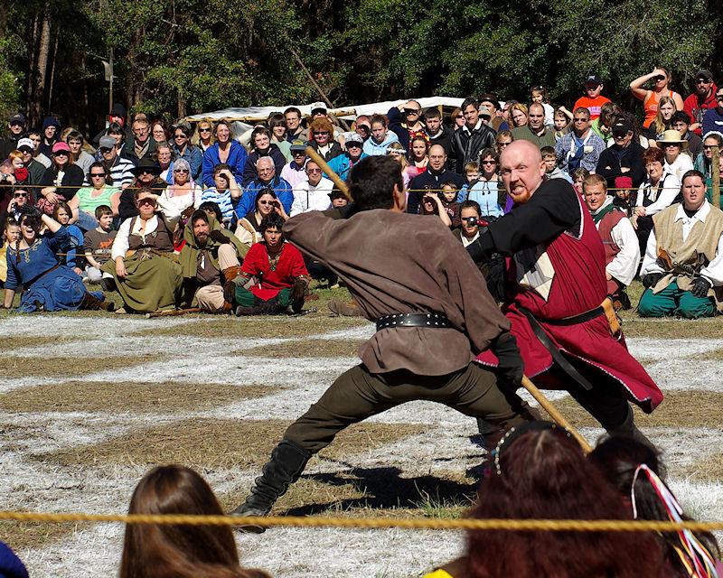 rf3.JPG - Human Chess, almost as real as professional wrestling, but these actors were pretty good.  Hoggetowne Medieval Faire, Gainesville FL 2008