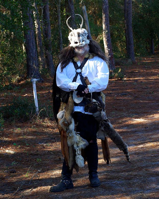 rf4.jpg - Some of the patrons dress more extravagently than the paid performers.  Hoggetowne Medieval Faire, Gainesville FL 2008