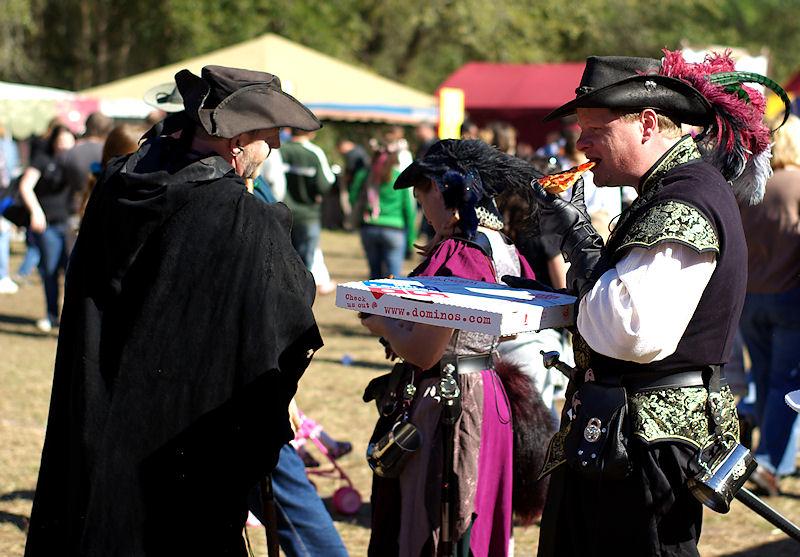 rf8.jpg - Some of the most interesting shots were the juxtapositions of old and new.  Hoggetowne Medieval Faire, Gainesville FL 2008